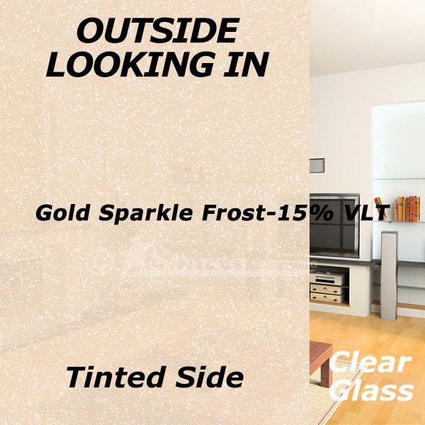 Gold Sparkle Window Tinting Film