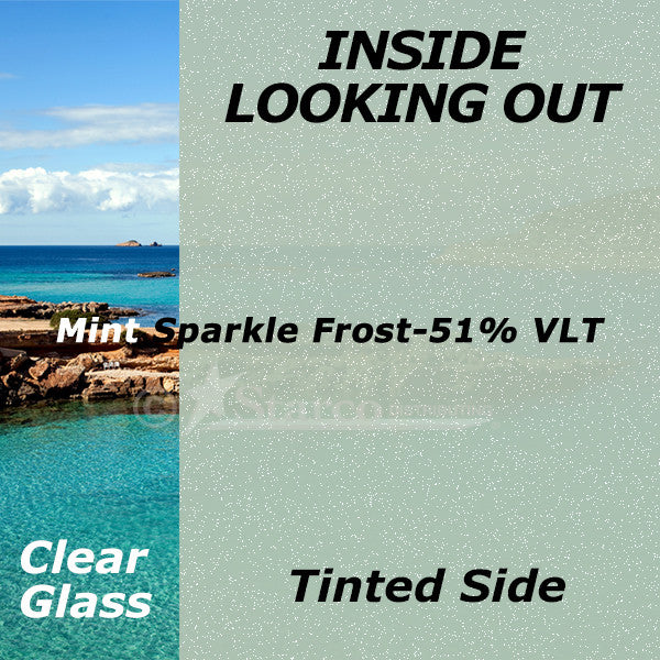 Mint Sparkle Window Tinting Film